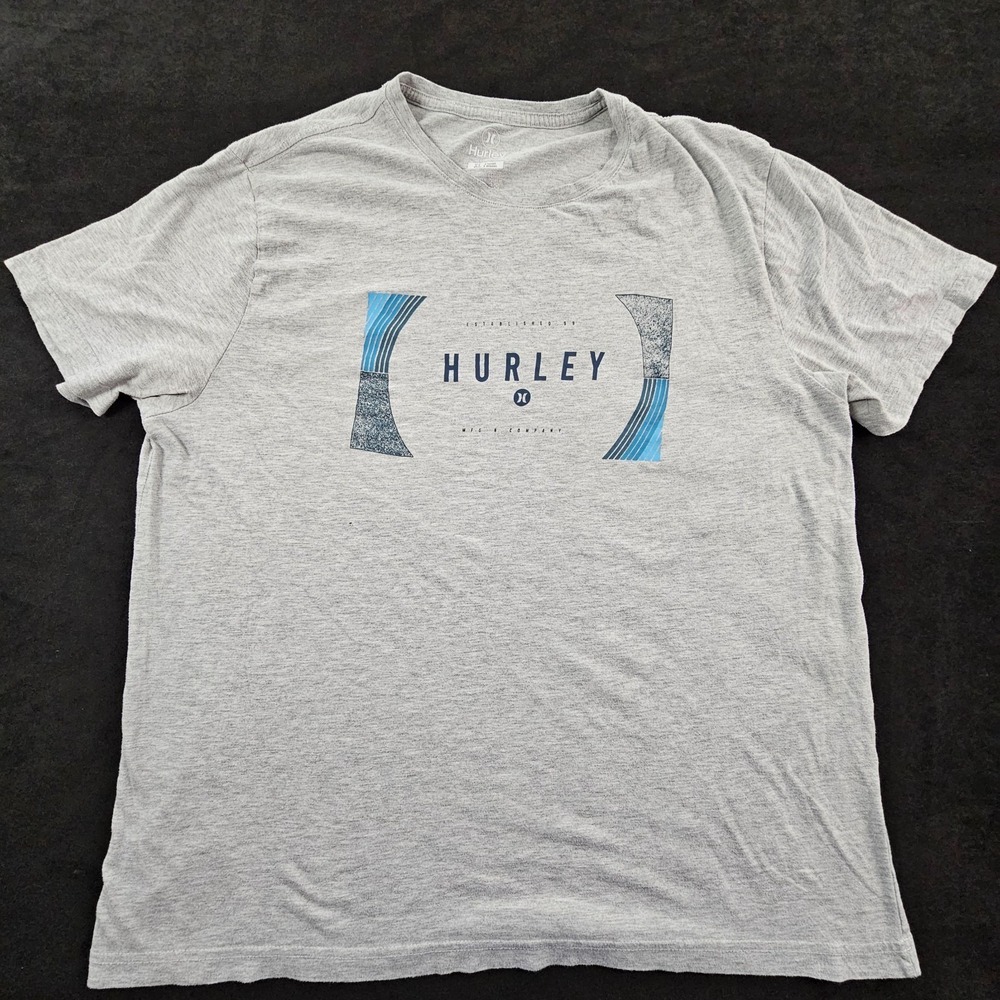 Hurley‎ Est 1999 Gray Short Sleeve Cotton Blend T-Shirt Men's XL